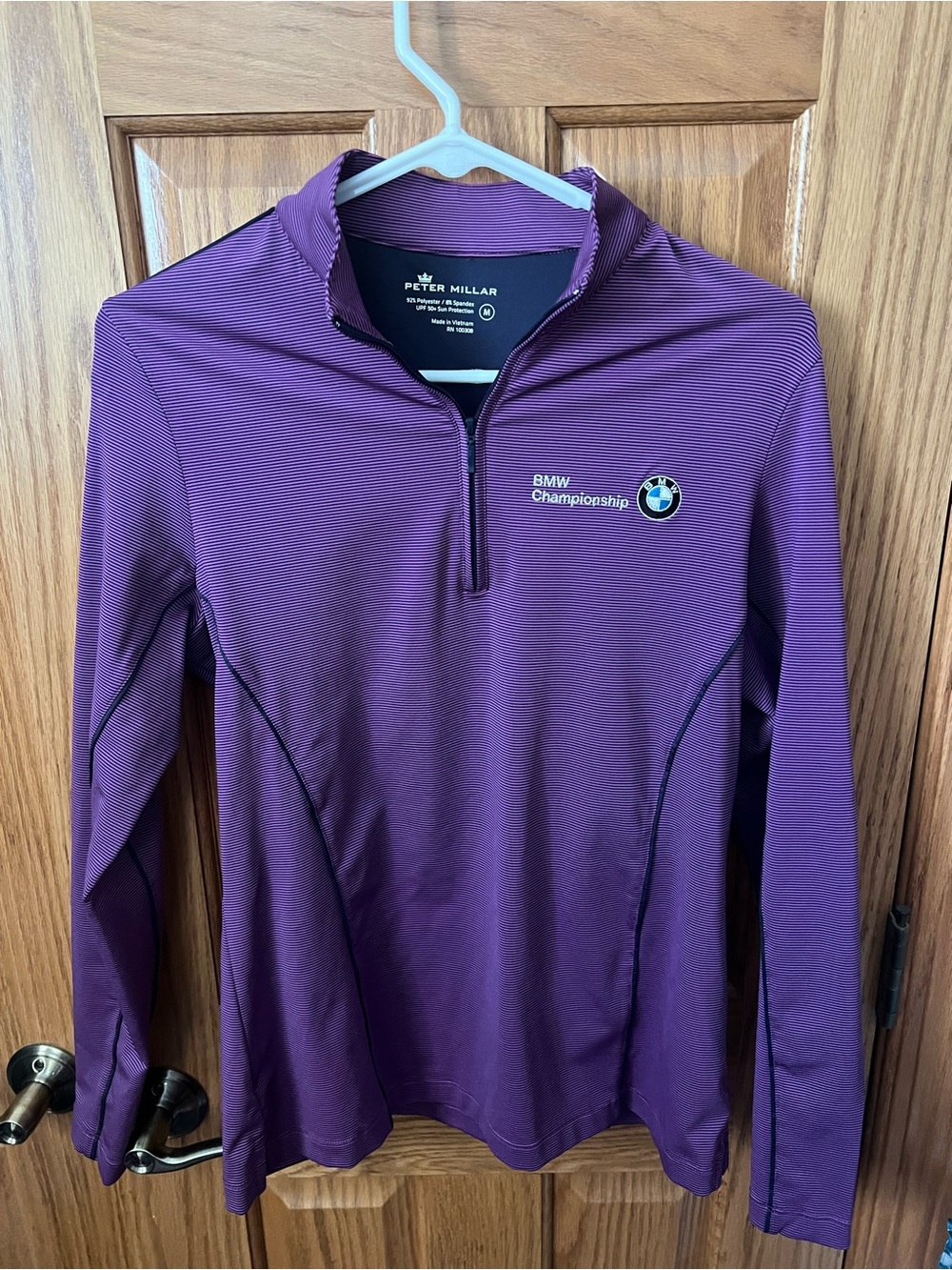 Women’s M Peter Millar BMW Championship Purple Quarter-Zip Pullover